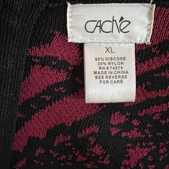 Cache XL burgundy and black gorgeous and elegant dress for any occasion - Picture 11 of 12